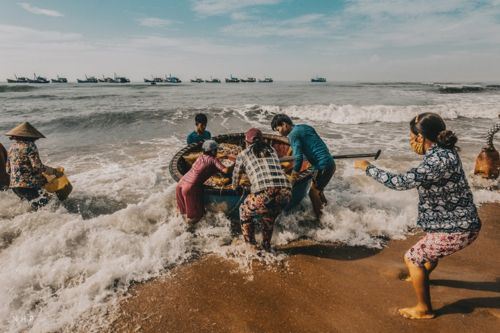 El animado pueblo pesquero de Phu Yen