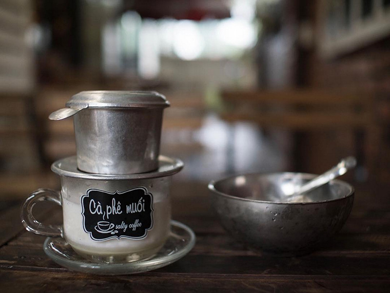 cafe vietnamita - cafe salado en Hue