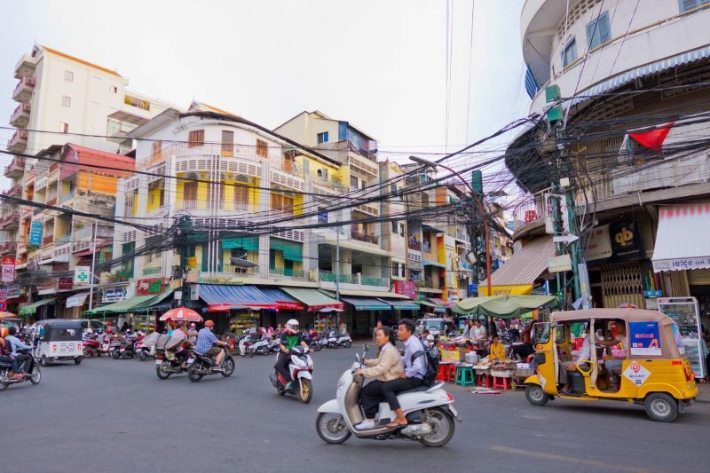 laos o camboya - calles en camboya