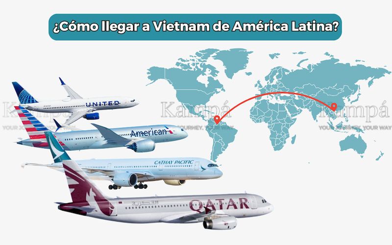 Cómo llegar a Vietnam de América Latina 