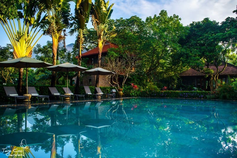 donde alojarse en ninh binh - tam coc garden - piscina