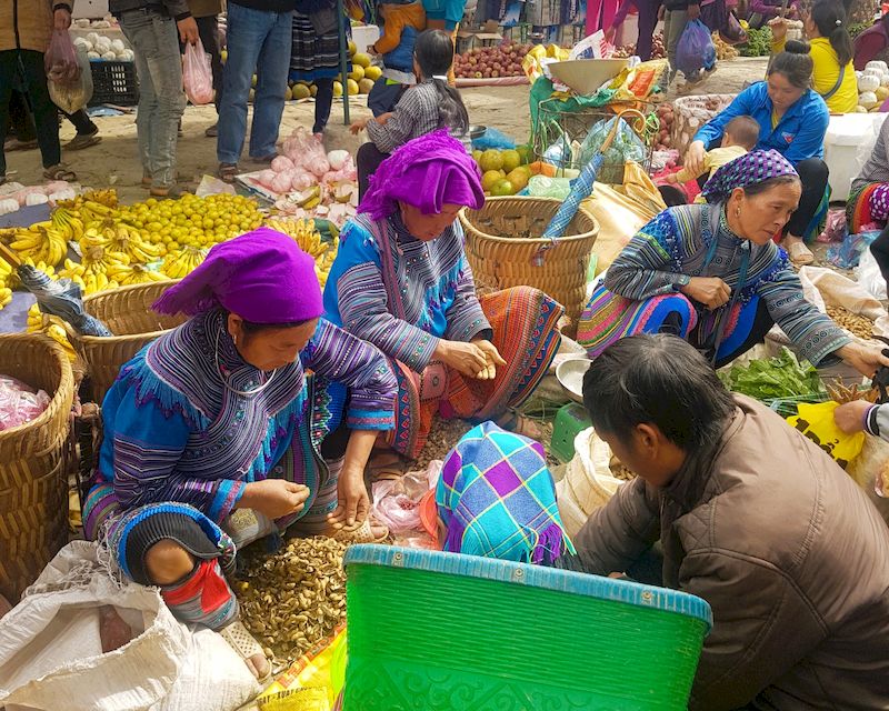 mercado etnico de sapa en  vietnam en 15 dias