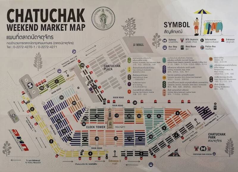 mercado chatuchak - mapa