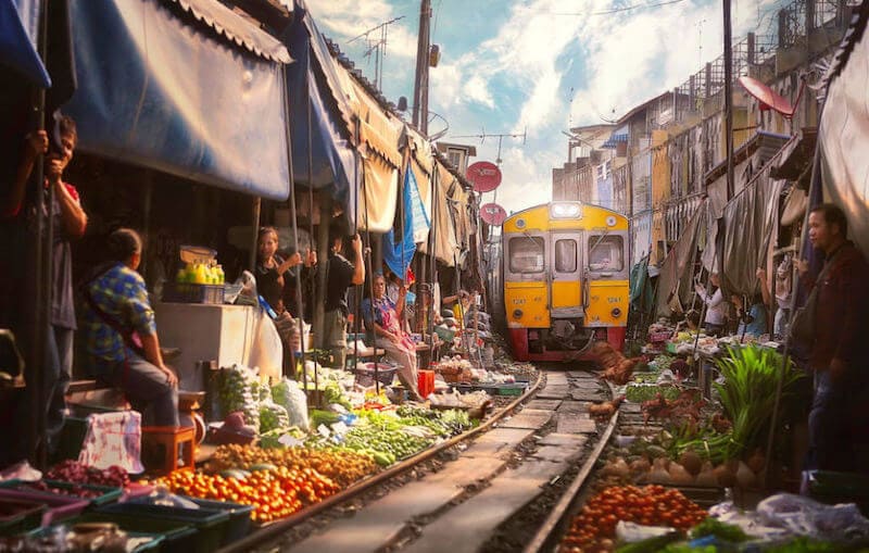mercado del tren bangkok