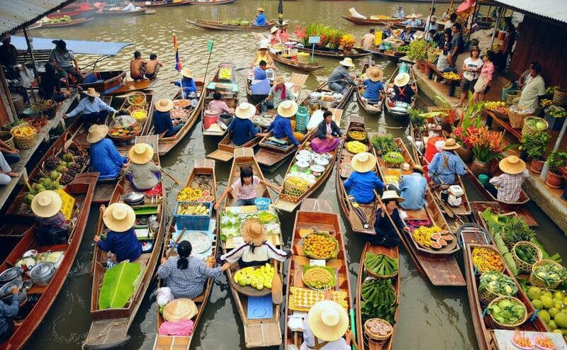 Mercado flotante de Amphawa