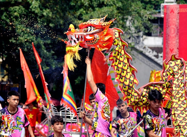 animales en vietnam - festivales - danza de dragon