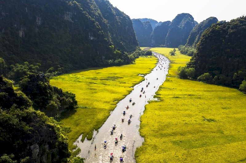 tam coc en barca en vietnam en 15 dias