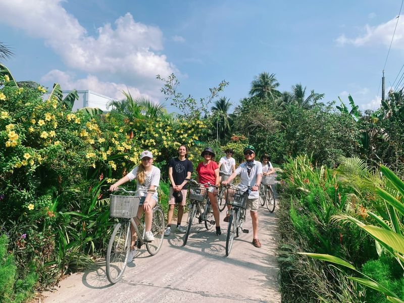 paseo en bici en delta del mekong