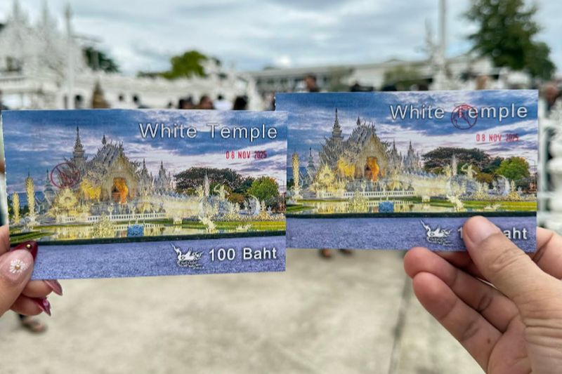 templo blanco chiang rai - billete de entrada