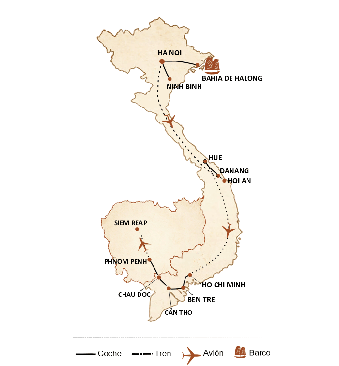 itinerario vietnam y camboya 15 dias