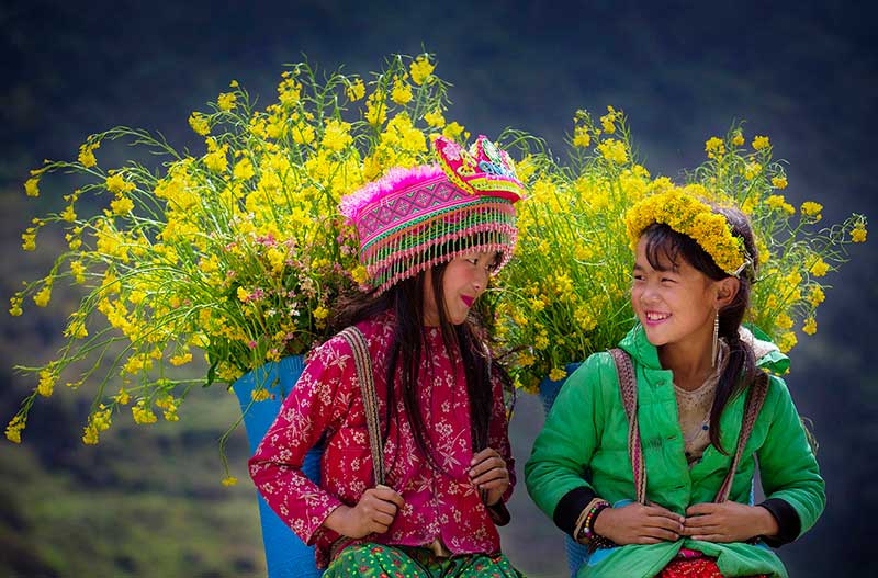 chicas etnicas vietnamitas en ha giang