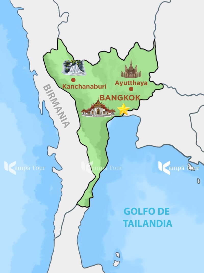 mapa tailandia centro