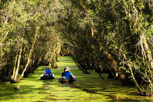 Paseo en barco en Ben Tre, Vietnam